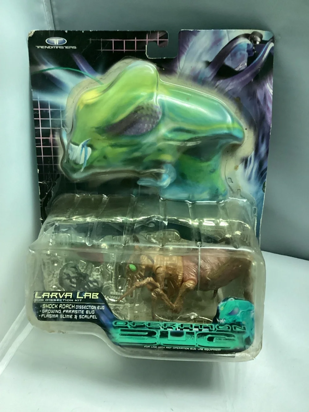 Vintage 1999 Trendmasters Operation Bug Larva Lab Figure New In Package